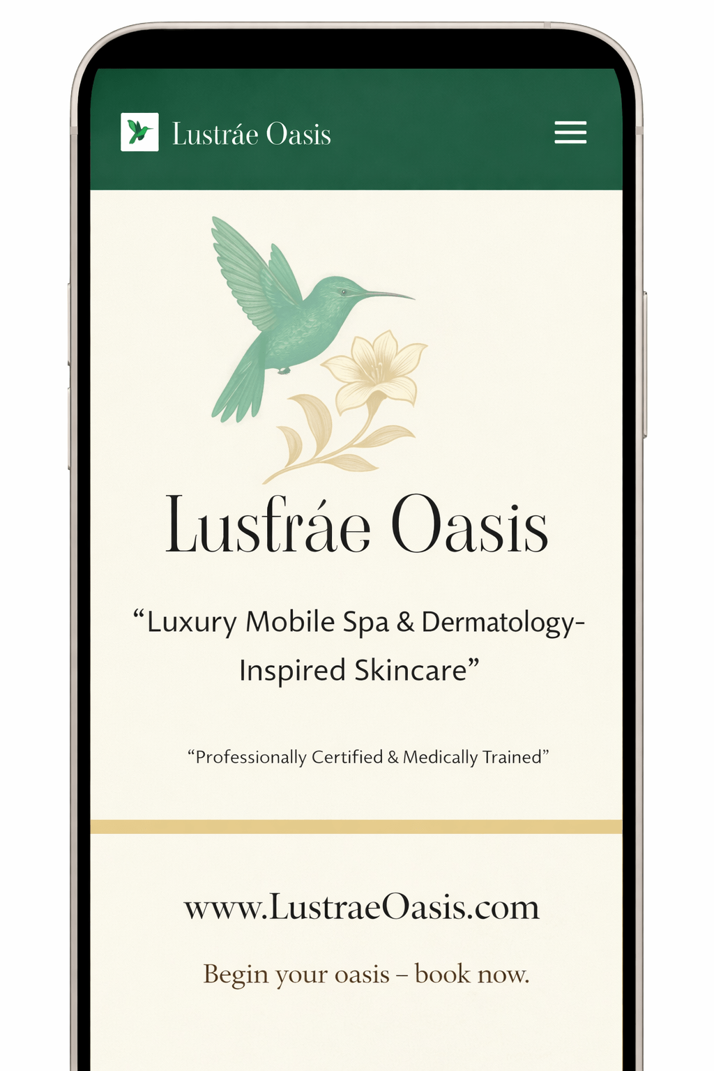 Contact Us | Lustráe Oasis | Luxury Mobile Spa & Clinical Skincare in ...
